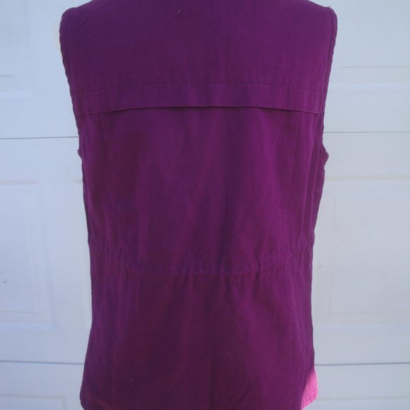 Columbia Vest Women's Size M Fuzz Zip with Inner Drawstring Waist - Picture 5 of 13